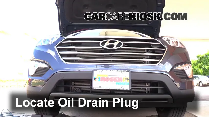 2013 Hyundai Santa Fe GLS 3.3L V6 Oil Change Oil and Oil Filter